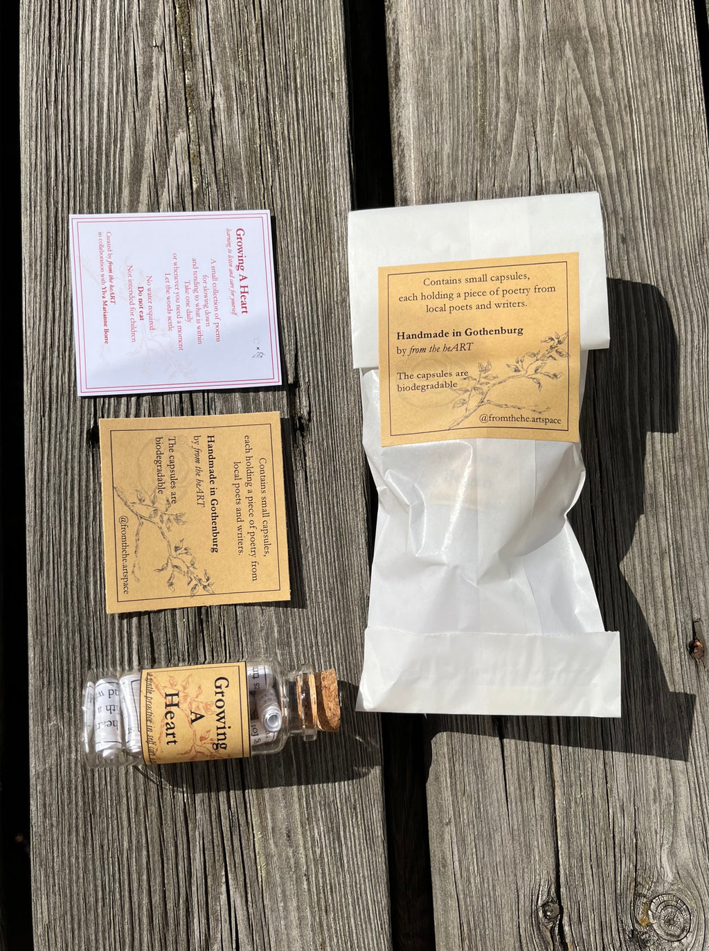 Growing A Heart - poetry in a jar